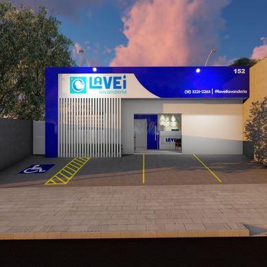 Lavanderia LAVEI – Fachada e Recepção Comercial