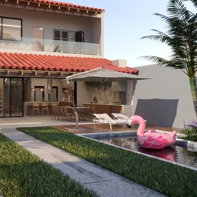 ENTRADA DE UM SOBRADO RESIDENCIAL