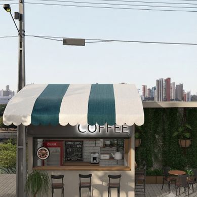 Quiosque de Café Contemporâneo