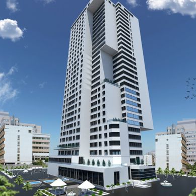 Residential Tower Over Water – Kish Island
