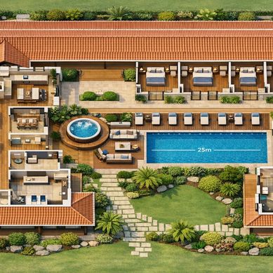 PROJETO DE ARQUITETURA - DETALHE PLANTA BAIXA HUMANIZADA 3D