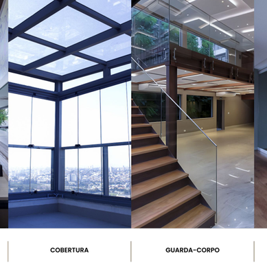 Coberturas de vidros ou Guarda-corpo