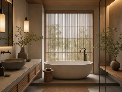 Japandi bathroom: calm, clean and quietly luxurious