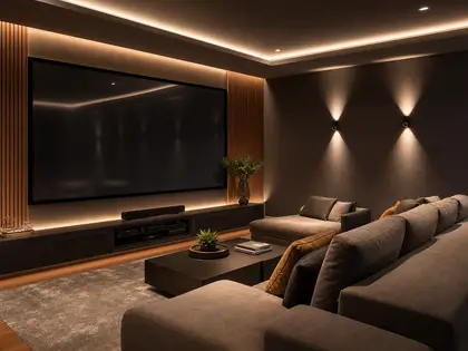 cinema em casa: materiais, luz e tecnologia que vão dominar 2026