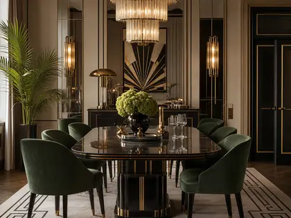Art deco dining room: how to bring the look home