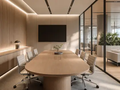 sala de reuniões minimalista: como criar um ambiente claro, elegante e funcional