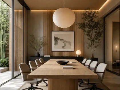 sala de reuniones: cómo lograr un look japonés zen y funcional
