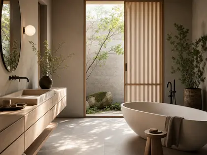 Salle de bains japandi : créer une ambiance douce, claire et apaisante