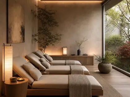 Salle de repos japandi : créer un cocon apaisant et sobre