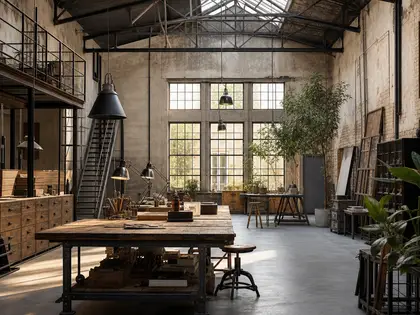 taller industrial: cómo conseguir un espacio con carácter y orden