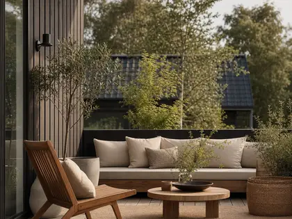 Terrasse i skandinavisk stil: sådan skaber du et roligt uderum