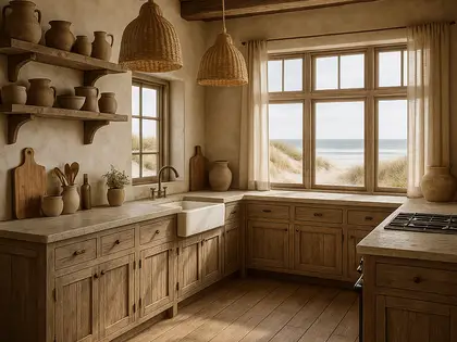 rustic house — kitchen (beach)