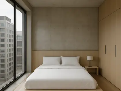 minimalist house — bedroom (urban)
