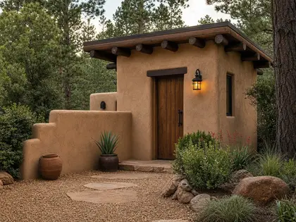southwestern yard — rest room (forest)