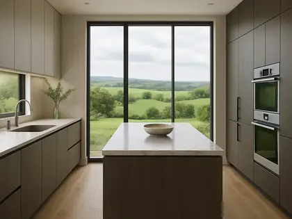 contemporary house — kitchen (rural)