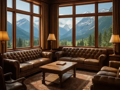 vintage building — living room (mountain)