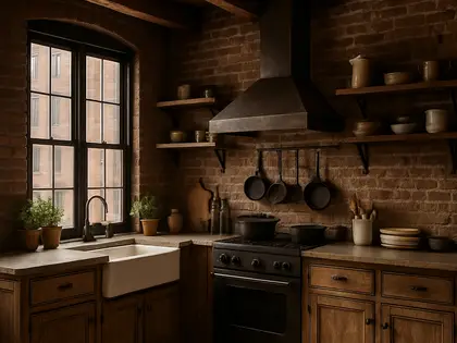 rustic house — kitchen (urban)