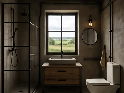 industrial house — bathroom (rural)