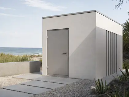 bauhaus yard — storage room (beach)