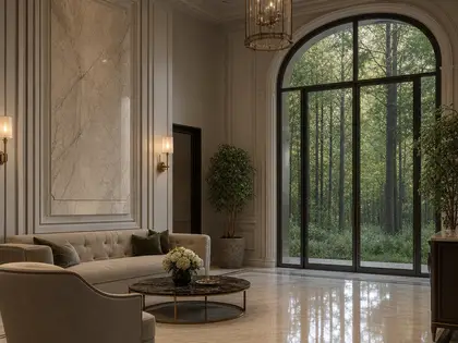neoclassical condo — reception (forest)