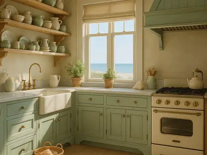 vintage house — kitchen (coastal)