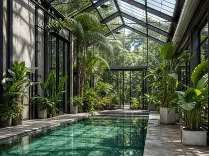 Pool construction and living room guide