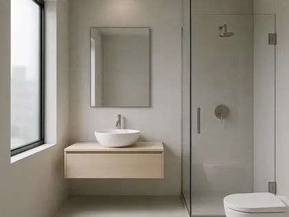 minimalist house — bathroom (urban)