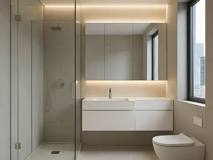 minimalist house — bathroom (urban)