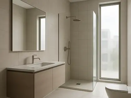 minimalist house — bathroom (urban)