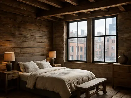 rustic house — bedroom (urban)