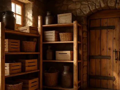 rustic hotel — storage room (mountain)