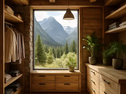 sustainable house — dressing room (mountain)