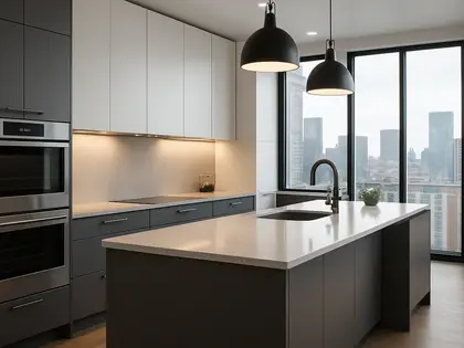 contemporary house — kitchen (urban)