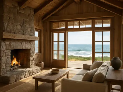 rustic home — reception (ocean)