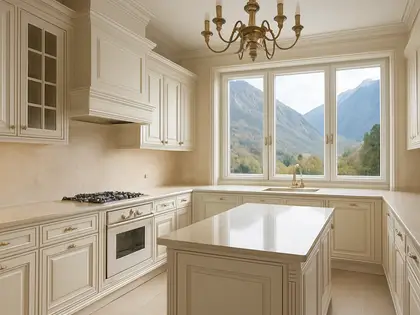 neoclassical apartment — kitchen (mountain)
