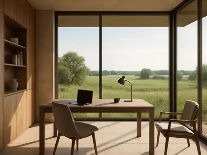 contemporary house — home office (rural)