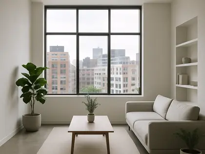 minimalist home — living room (urban)