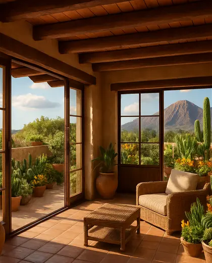 southwestern rooftop garden — sunroom (mountain)
