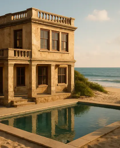 vintage building — pool (beach)