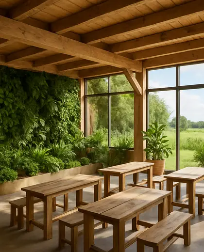 sustainable indoor garden — training room (rural)
