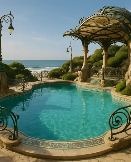 art nouveau public space — pool (beach)