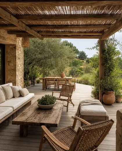 rustic yard — terrace (space)