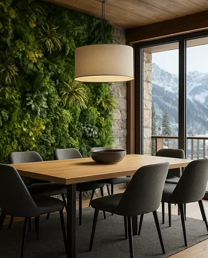 contemporary vertical garden — dining room (alpine)