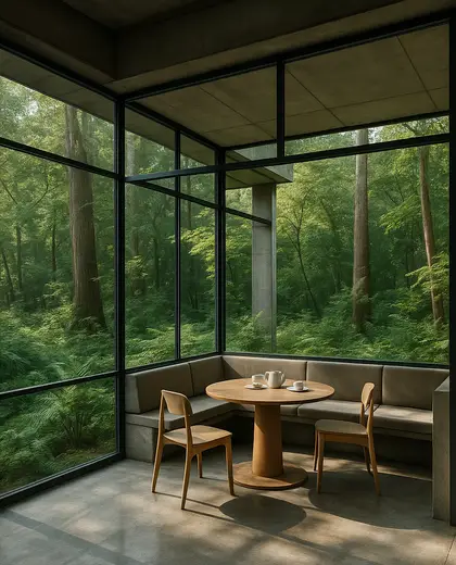 bauhaus greenhouse — breakfast nook (forest)