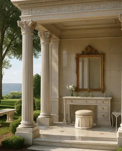 neoclassical yard — dressing room (ocean)