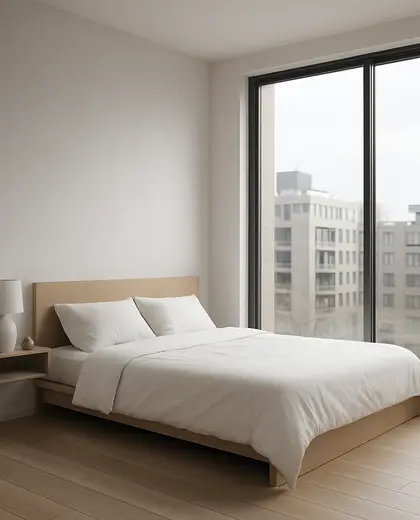 minimalist house — bedroom (urban)