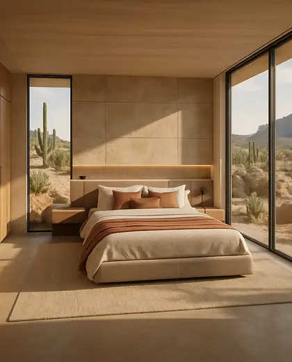 contemporary building — master bedroom (desert)