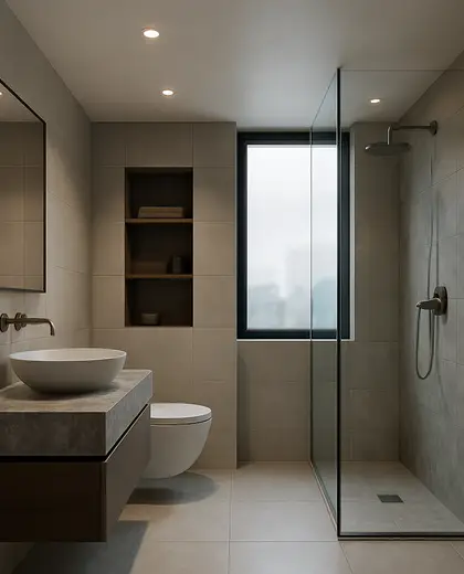 contemporary house — bathroom (urban)