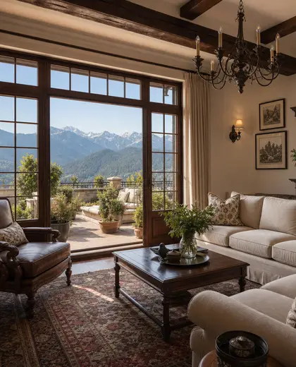 colonial rooftop garden — living room (alpine)
