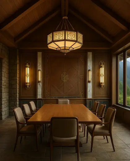 art deco farmhouse — meeting room (mountain)